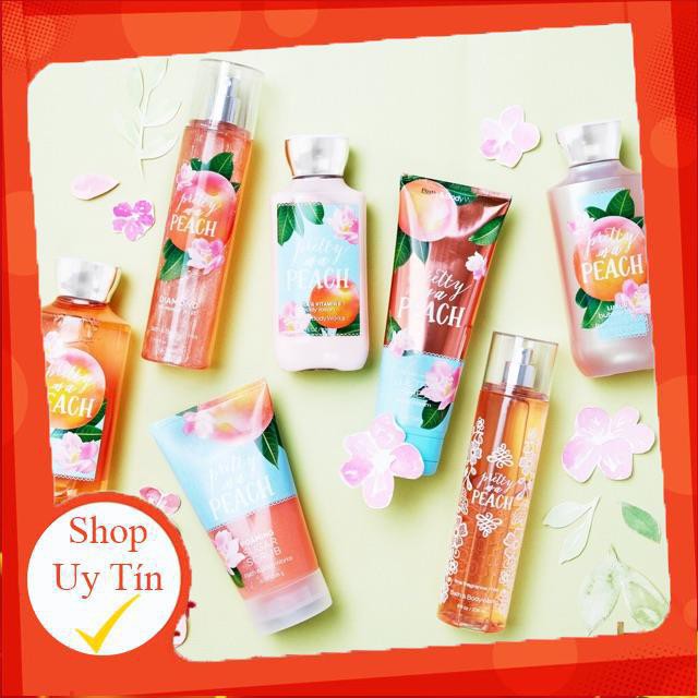 Xịt thơm có nhũ Bath and Body Works - Pretty As A Peach 🍭Hot🍭