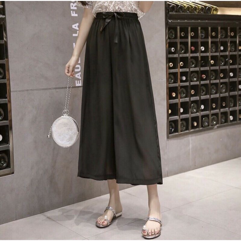 Quần culottes vôn ống rộng 2 lớp