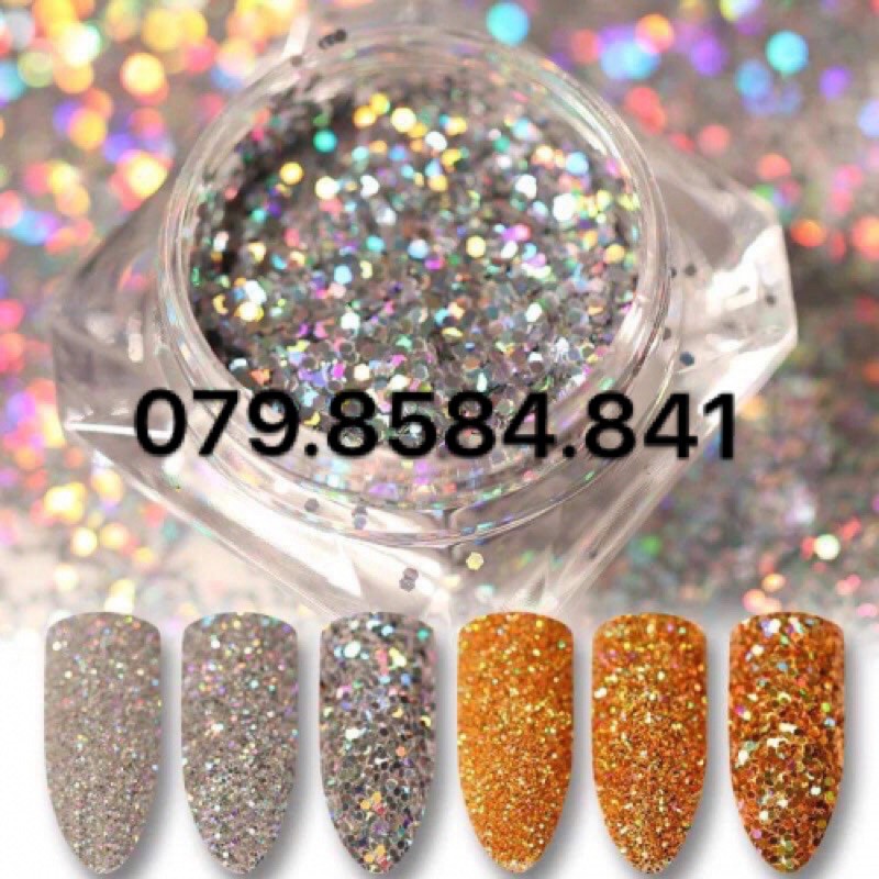 100gr Bột kim tuyến 7 màu