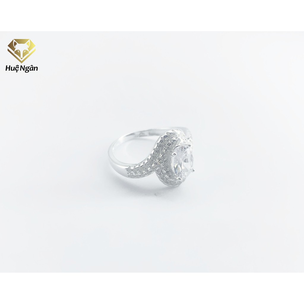 Nhẫn bạc Ý 925 Huệ Ngân - Đính Đá sang trọng RR1534