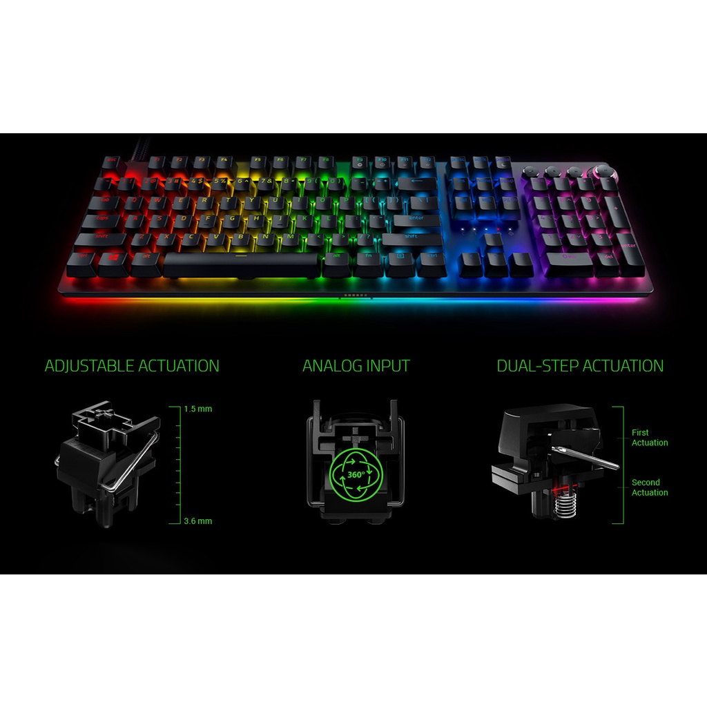 Razer Huntsman V2 bàn phím cơ cho máy tính laptop bluetooth giá rẻ không dây chơi game online gaming keyboard cao cấp