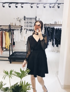 ❤️❤️ Váy xoè phối tay voan lưới ❤️❤️❤️