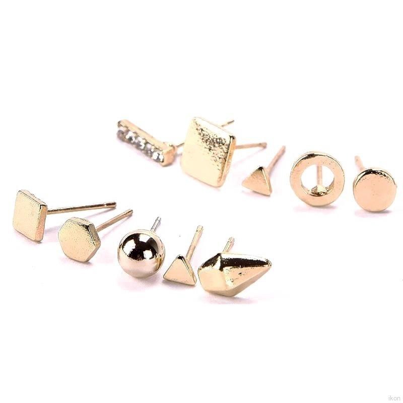 Set 9 đôi bông tai xỏ lỗ nhiều kiểu xinh xắn cho nữ