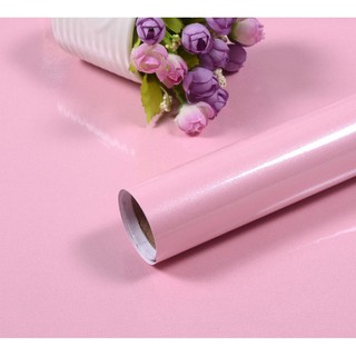 DECAL 1M x 60cm PVC giấy dán tường mặt bóng hồng