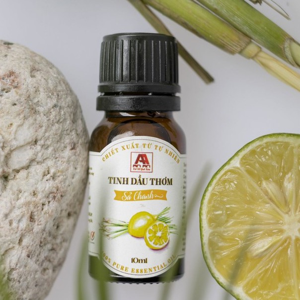 Tinh dầu AN AN 10ml hương Sả Chanh nguyên chất nhập khẩu Ấn Độ đạt chuẩn GMP ,USDA thơm phòng, đuổi muỗi hiệu quả.