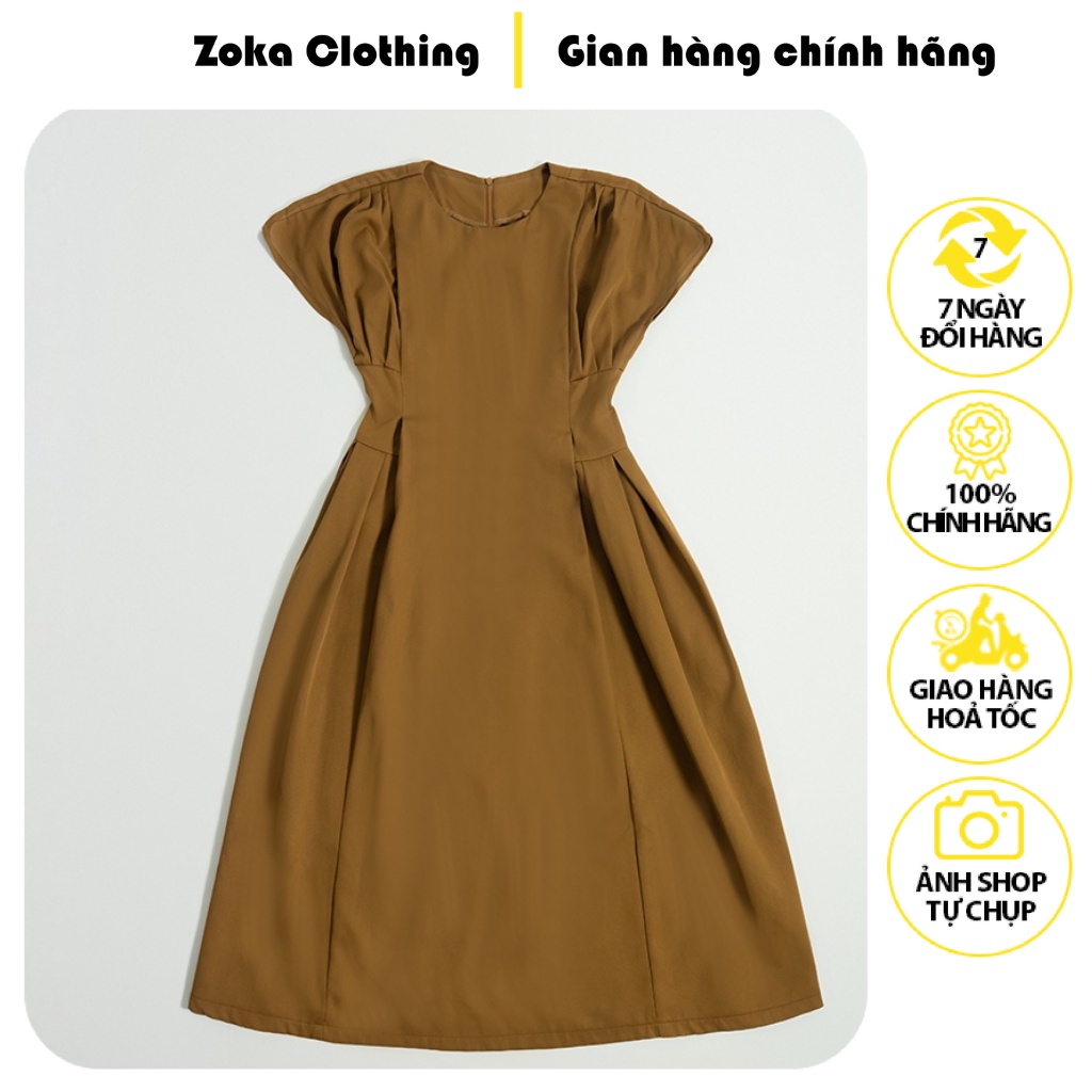 Váy Dài Xếp Ly Eo ZK1-366 Chất Chéo Hàn Dày Dặn Form Đẹp Chuẩn Mẫu Phong Cách Thanh Lịch Có Thể Đi Làm Đi Chơi Đều Đẹp
