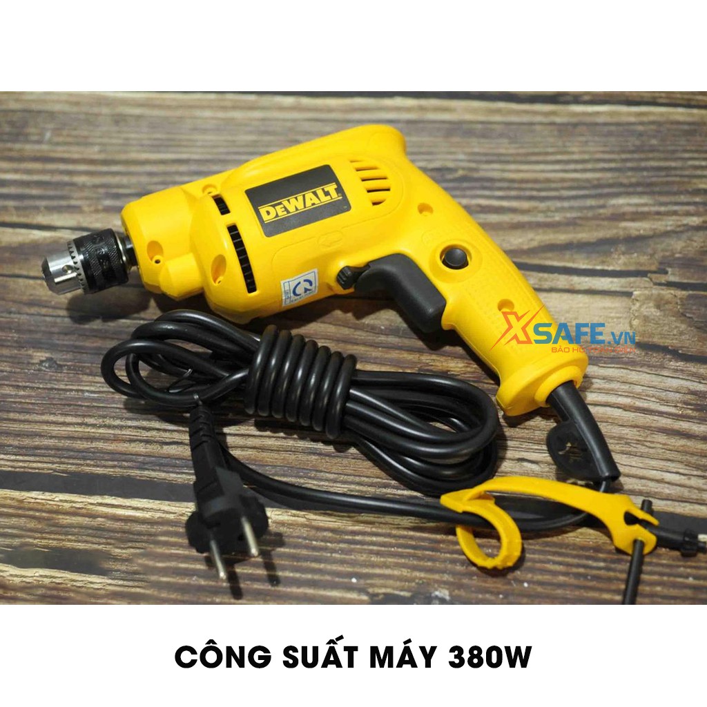 Máy Khoan Sắt DeWALT DWD010 công suất 380W, máy khoan cầm tay tốc độ không tải 3.600 vòng/ phút, có khả năng khoan sắt