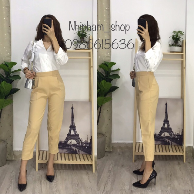 [Mã WASTMAY giảm 15% tối đa 30K đơn 150K] Quần Baggy Nữ Lửng Lưng Thun/Chất tuyết mưa L1/Ảnh thật | BigBuy360 - bigbuy360.vn