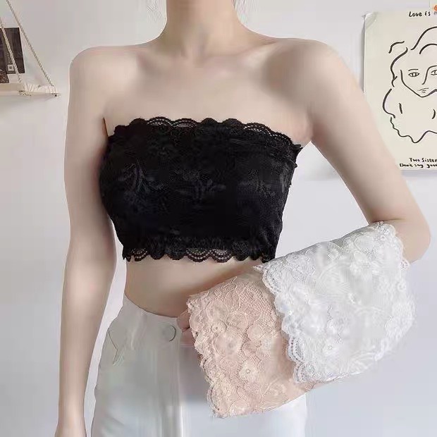 Áo Bra ren hoa hai dây croptop quyến rũ BR100