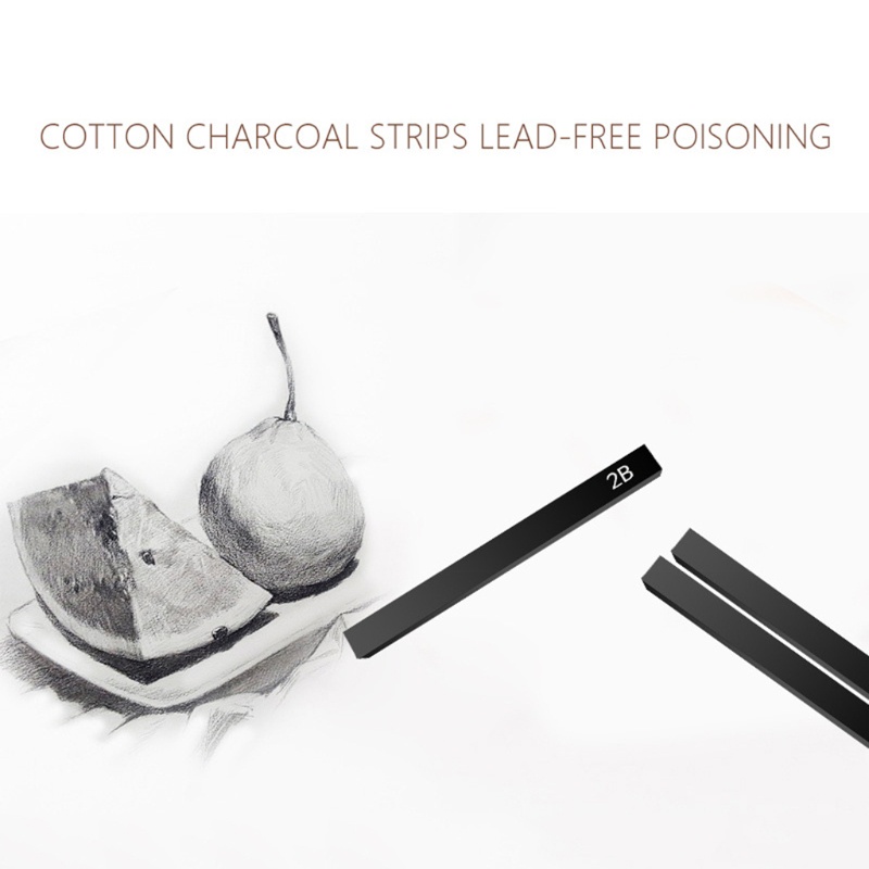 Bộ 6 cây bút chì nén bằng than dùng vẽ tranh chuyên nghiệp