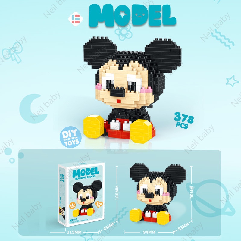 Khối xây dựng Disney-Bộ mô hình lắp ráp-Động vật hoạt hình dễ thương-Hiệu ứng 3D-Lina Belle-Đèn nghiền-Đồ chơi phát triển trí tuệ-Đồ chơi thông minh cho bé-Cô gái-Câu đố gạch-Gấu-Mô hình lắp ráp-Quà tặng thủ công