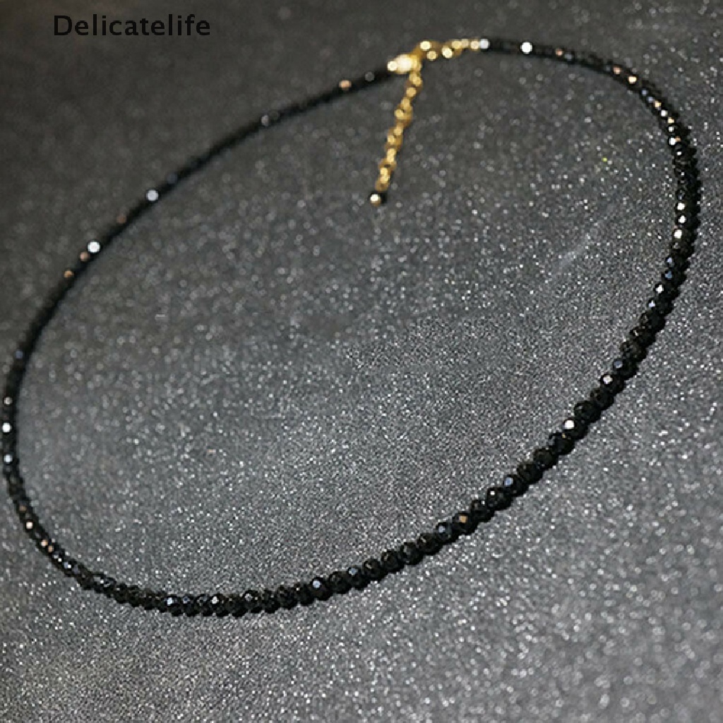 Vòng cổ choker đính đá pha lê đen quyến rũ cho nữ