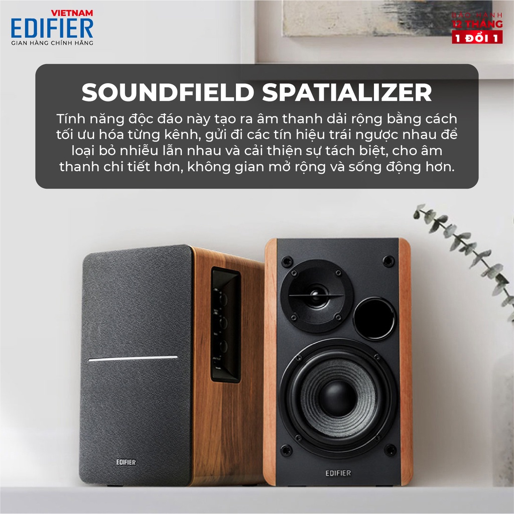 Bộ loa Bluetooth Bookshelf EDIFIER R1280DBs | Bluetooth 5.0, Subout | Điều khiển từ xa | Bảo Hành 12 Tháng.