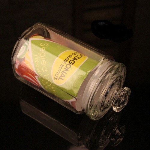 Hũ Lọ Thủy Tinh Lục Giác 900Ml Đựng Gia Vị Tiện Lợi