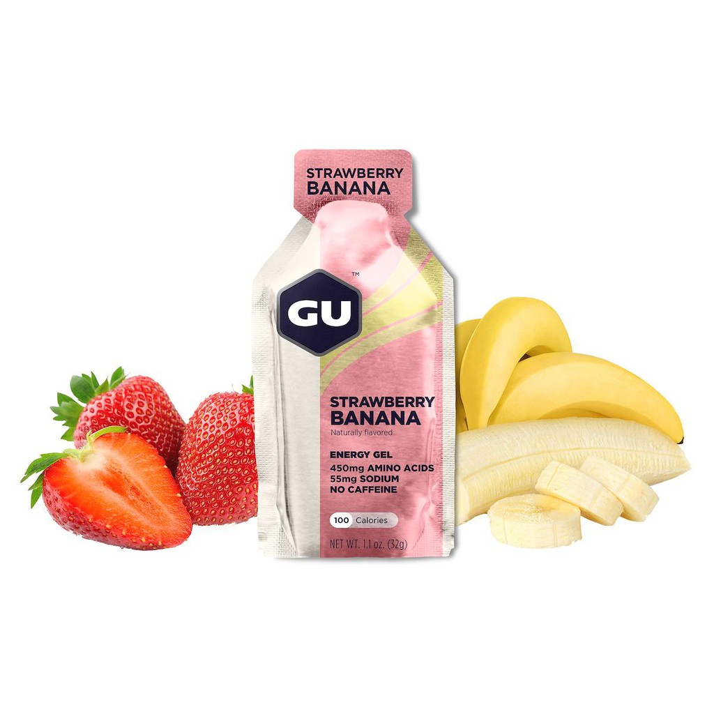 [CHÍNH HÃNG] GEL NĂNG LƯỢNG GU ENERGY STRAWBERRY BANANA/ VỊ DÂU CHUỐI - COMBO 5 GÓI