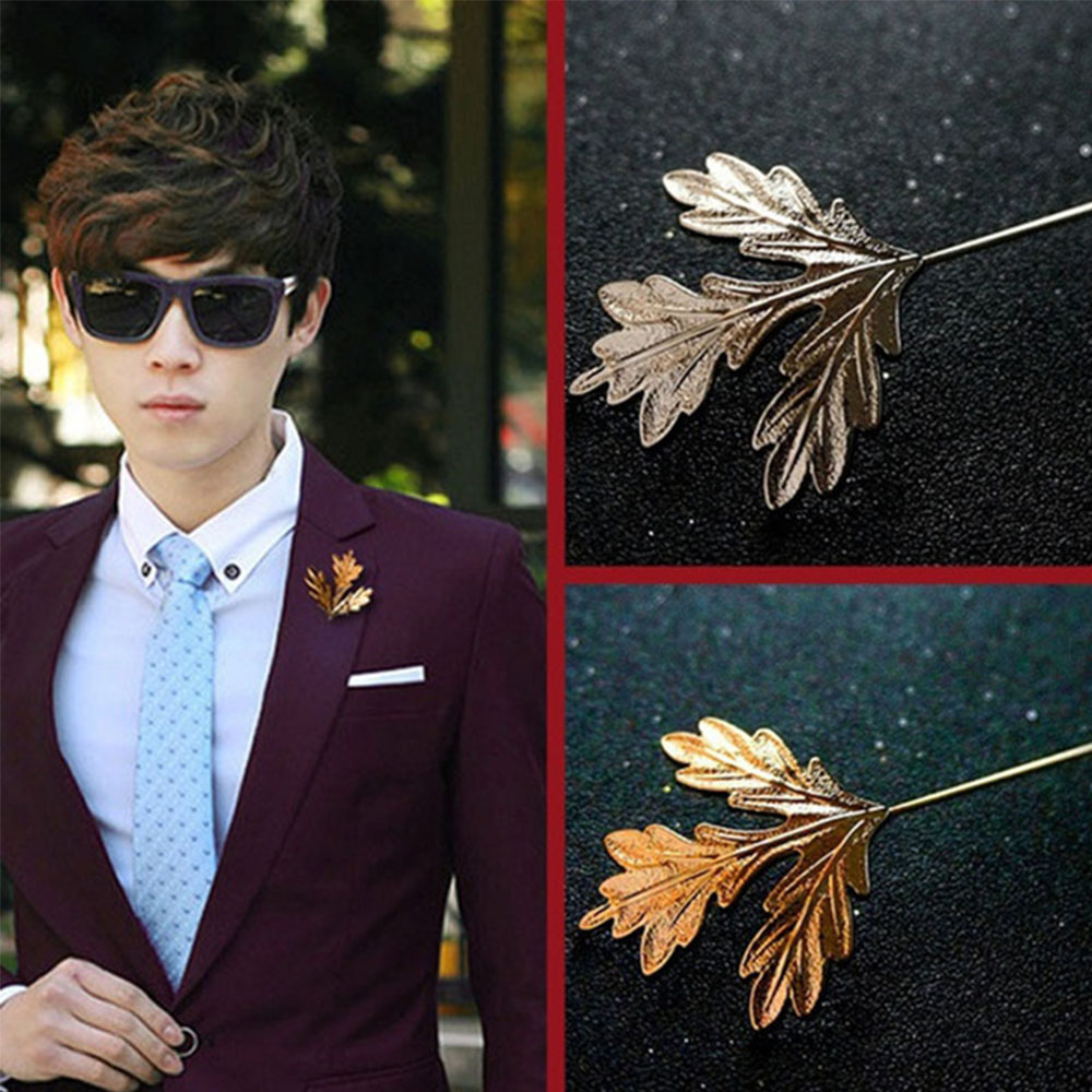 Ghim Cài Áo Hình Lá Phong Nhiều Màu Chất Lượng Cao