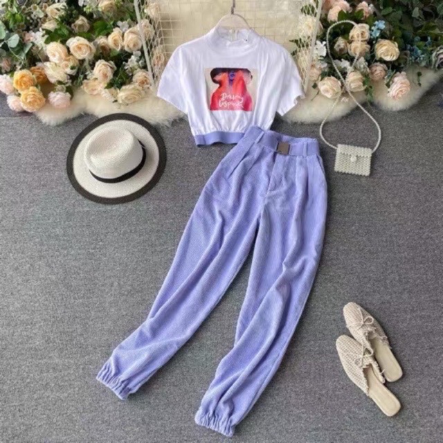 Sét Quần Áo Tím 2020 Nữ