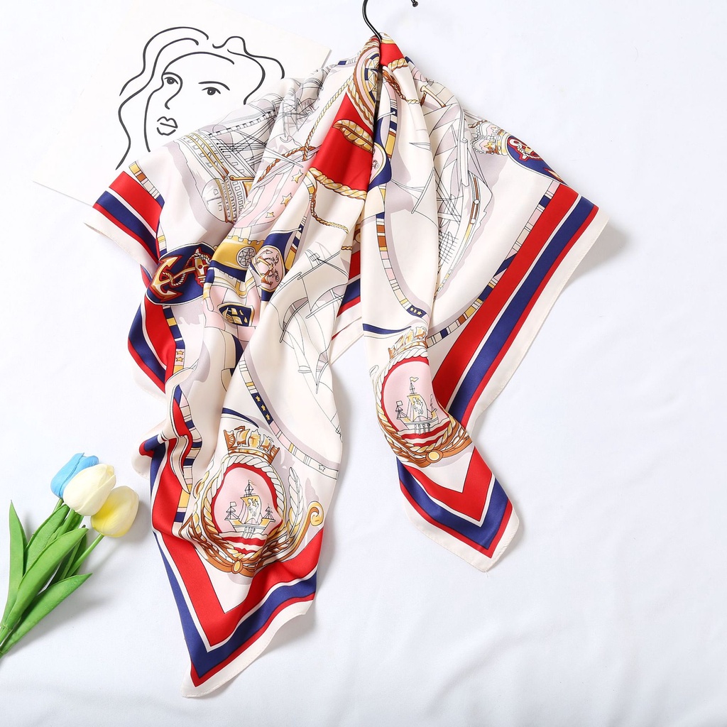 Khăn Choàng Chống Nắng In Họa Tiết Thời Trang Khổ 90cm(35.4inch) Tudung WJ1007-09-02