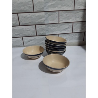 Chén cơm sành viền xanh kiểu xưa 10 cái