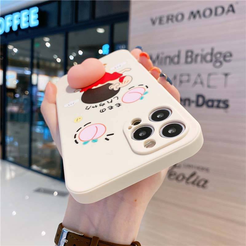 Ốp điện thoại silicon hoạt hình 3d đáng yêu thích hợp cho iphone 11 12 pro max 7 8 plus se2020 x xr xs mini