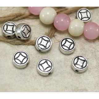 Charm bạc đồng xu nhỏ may mắn mix vòng - charm bạc 925
