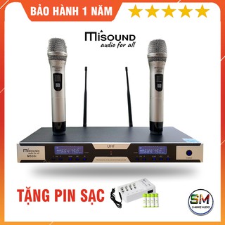 Micro không dây Karaoke MiSound M550i - Cảm biến gia tốc, tự động ngắt, tặng bộ pin sạc khô - smake audio