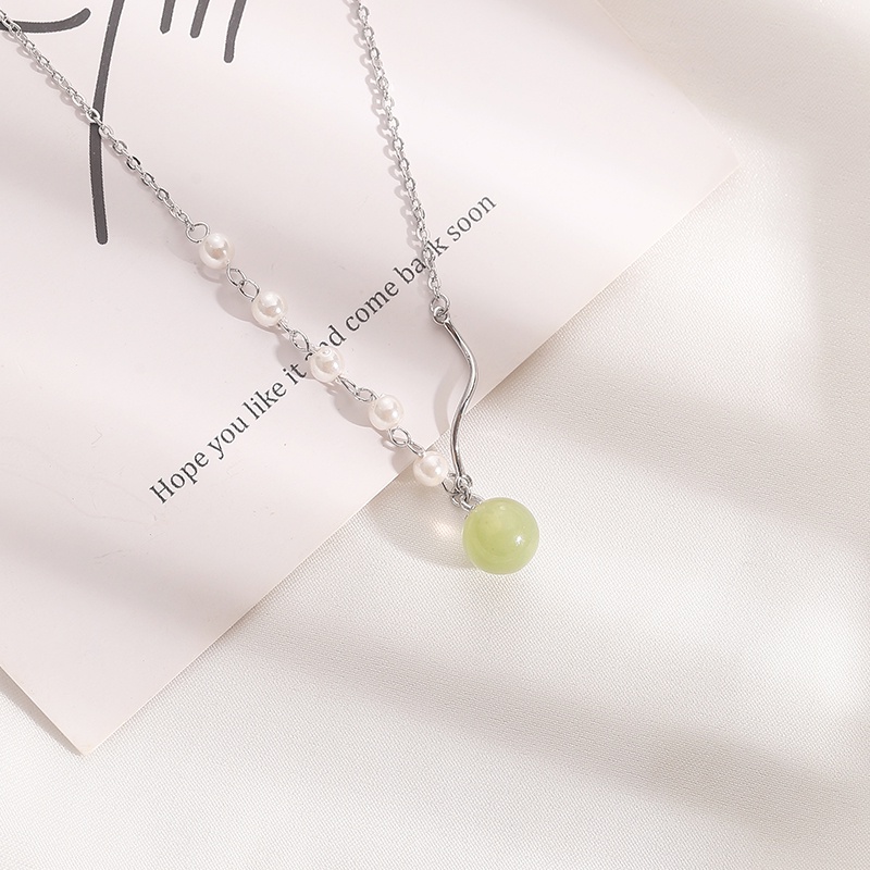 Vòng cổ Mạ Vàng 18K Đính Ngọc Trai Thiết Kế Mới Cao Cấp Thời Trang