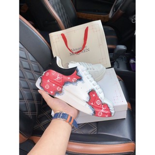 Giày mc queen custom họa tiết LV