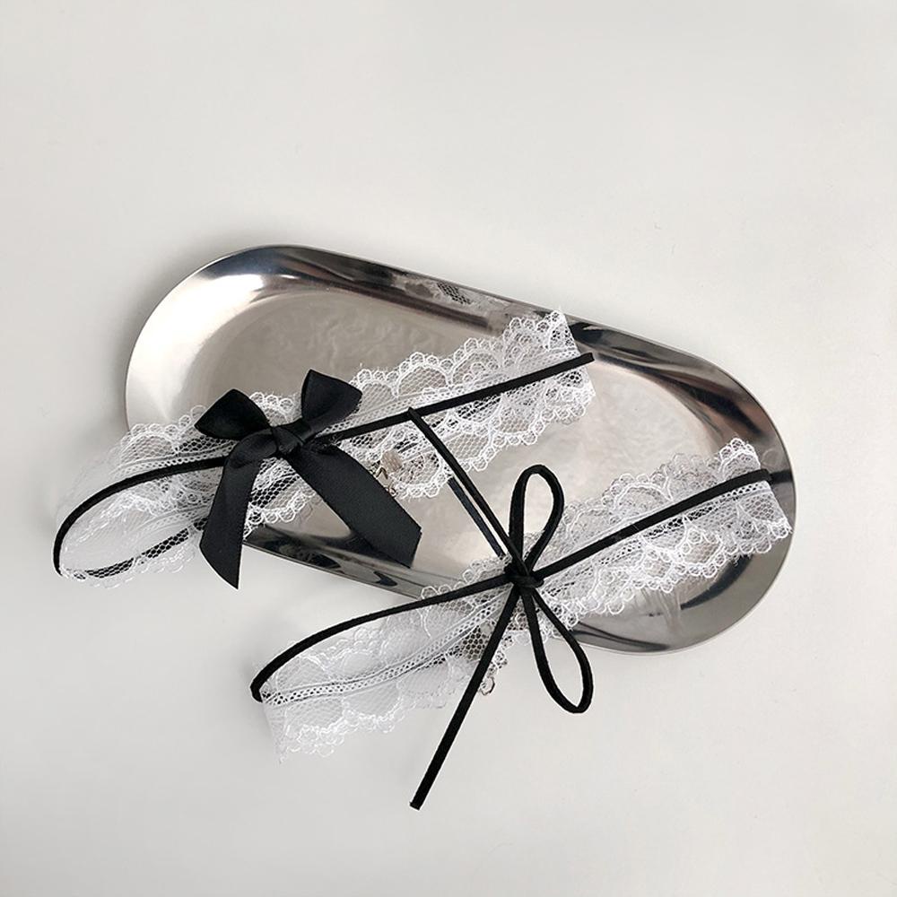 VANES1 Vòng Cổ Ren Trong Suốt Thắt Nơ Xinh Xắn Thời Trang Cho Nữ