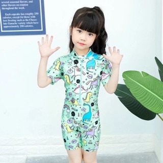 Đồ bơi liền thân tay ngắn dành cho bé gái