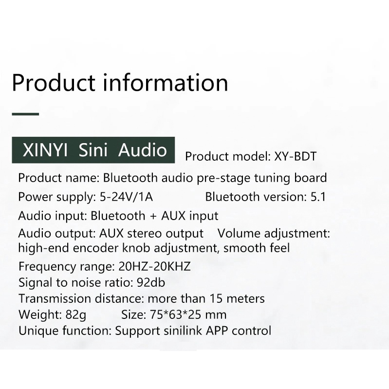 Mạch Sinilink XY - BDT chỉnh âm sắc bluetooth 5.1. Mã Ampli âm sắc XY-BDT Dùng DIY loa từ PTD Sound