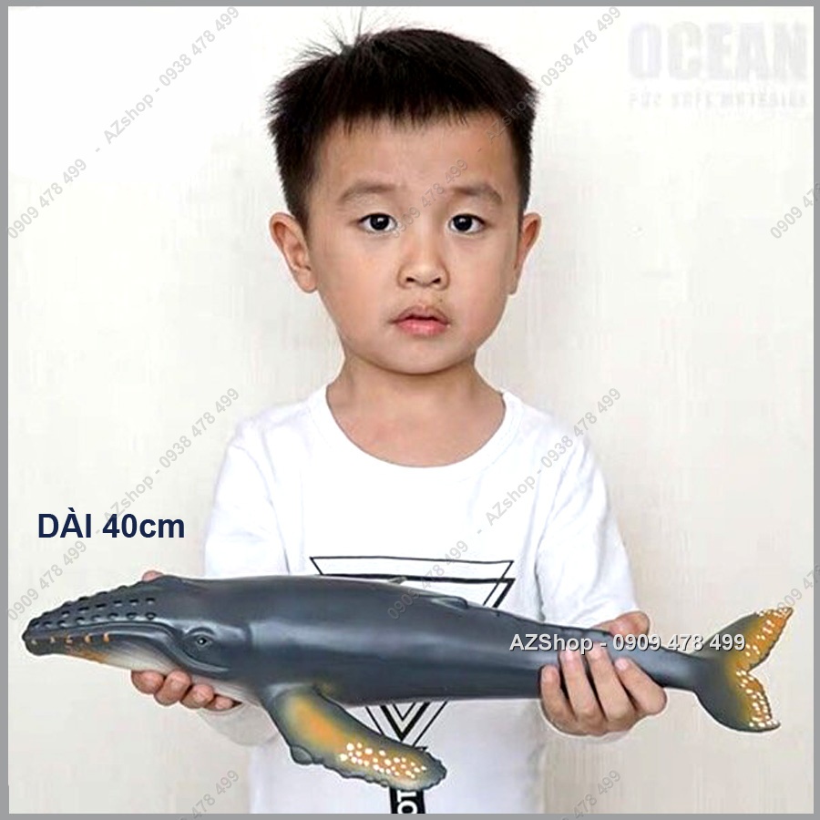 Mô Hình Cá Voi Cá Mập Nhựa Mềm Size Lớn Từ 40cm