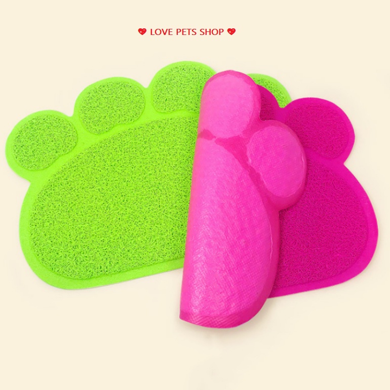 THẢM LÓT SÀN, THẢM LAU CHÙI CHÂN CHO MÈO HÌNH DẤU CHÂN SIZE NHỎ 30*40CM - LOVE PETS SHOP