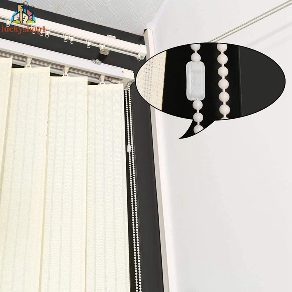 Bộ trong suốt 10/30/50 chiếc 4,5 * 6cm khóa hạt kéo hạt khóa kết nối con lăn rèm Roman mù kéo hạt đầu nối cáp chuyên nghiệp