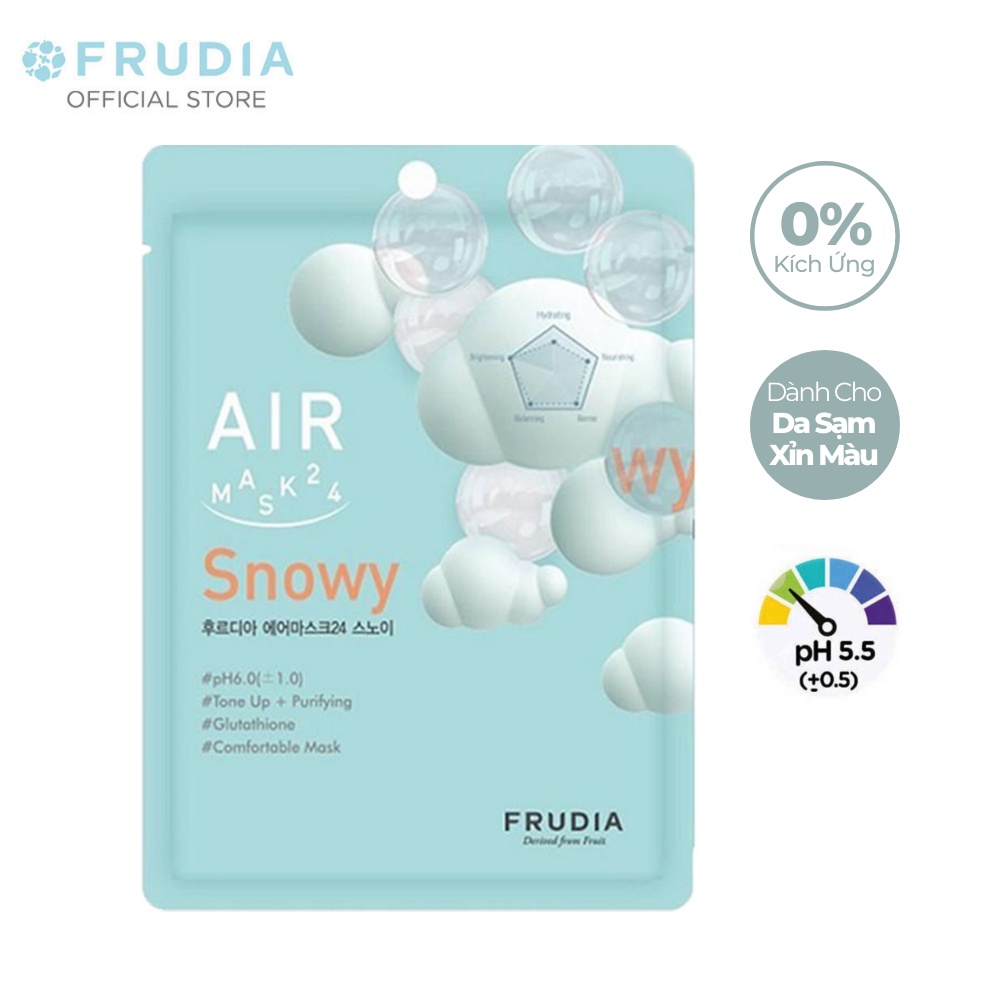 [Mua 2 tặng 1] Mặt Nạ Dưỡng Ẩm Giúp Làm Trắng Da Frudia AIR Mask 24 Snowy 25ml/1pcs