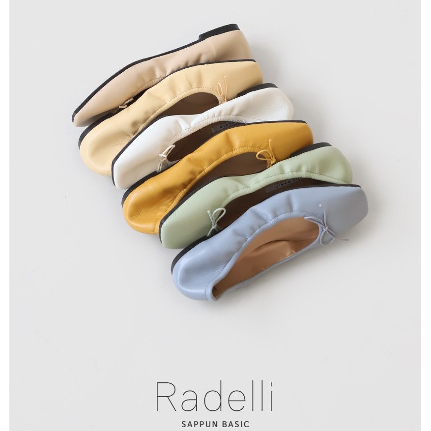 Giày búp bê mũi vuông nơ Sappun Radelli Ribbon Flats