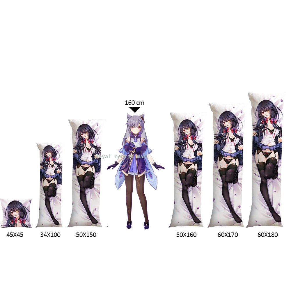 Vỏ Gối Ôm In Hình Anime Genshin Zhongli 60x180cm 150x50cm