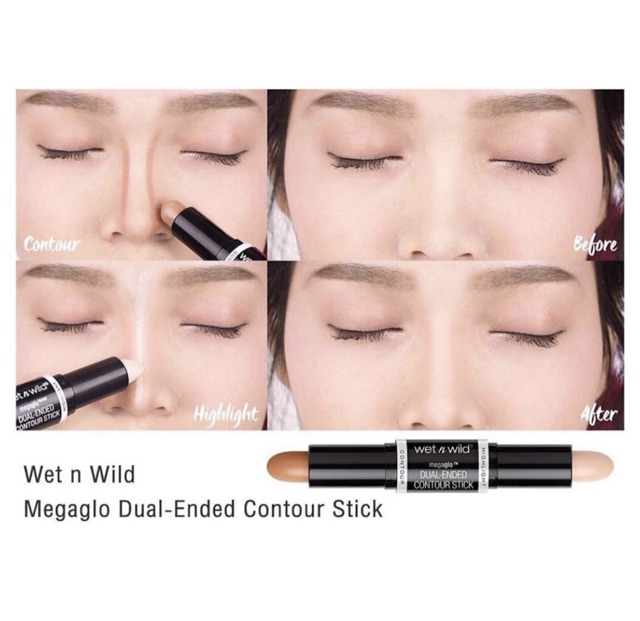 Tạo Khối & Highlight 2 Đầu Wet N Wild Megaglo Dual-Ended Contour Stick (8g)