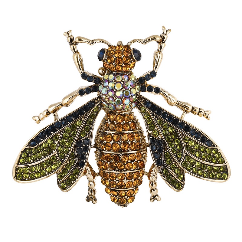 Ghim Cài Áo Hình Con Ong Đính Đá Nhân Tạo Thời Trang