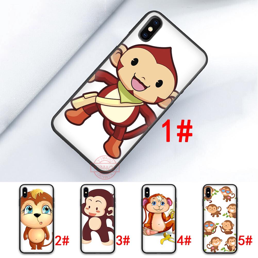 Ốp điện thoại TPU hình khỉ con siêu nhí nhố cho iPhone XR X XS Max 8 Plus 7 Plus 6S 6 Plus 5S SE 5