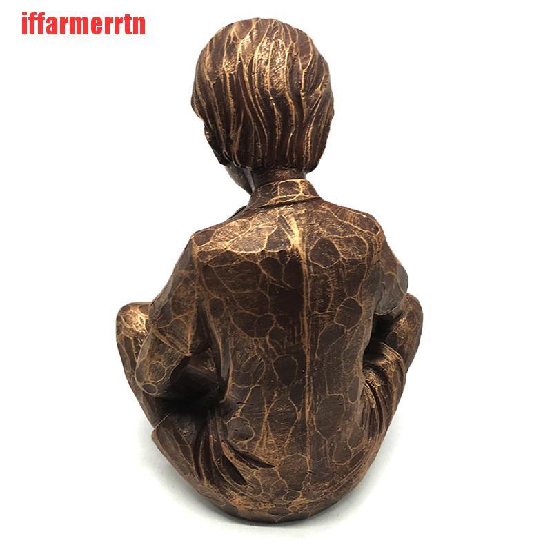 {iffarmerrtn}Glimpse Of God Boy Statue Easter Garden Decoration Resin Ornament With LED Light NZM