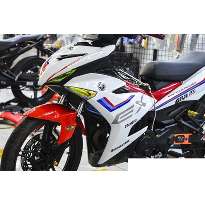 Tem trùm exciter 150 trắng đỏ xanh, độ team trùm decal xe máy ex dán đời 2015-2020