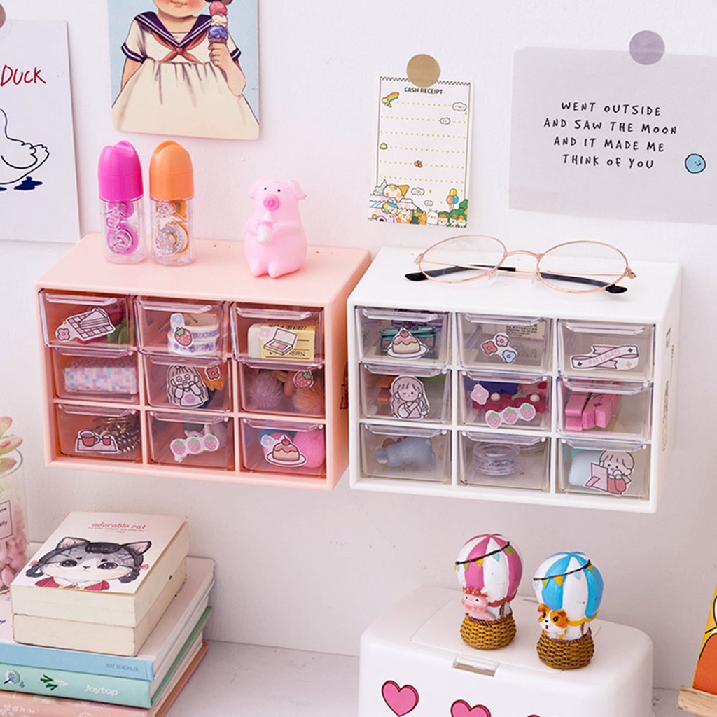 Hộp Đựng Đồ JUJIAJIA 9 Ngăn Siêu Đẹp Bằng Nhựa Đa Năng