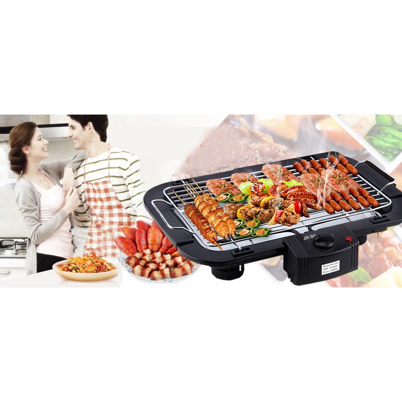 Bếp Nướng Điện Không Khói ELECTRIC BARBECUE GRILL 2000W An Toàn Cho Sức khỏe