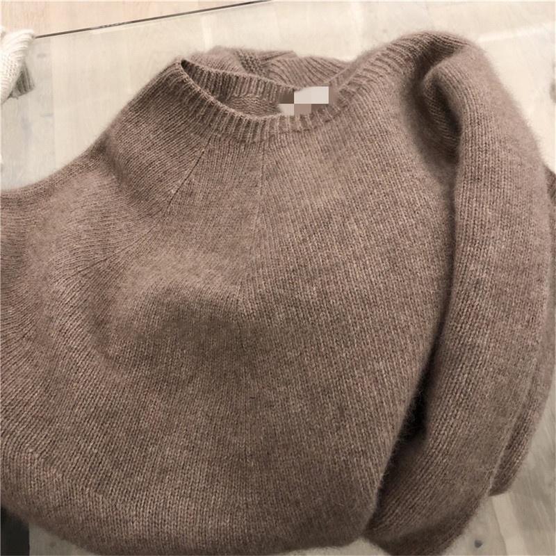 Áo Sweater Cổ Tròn Dáng Rộng Thiết Kế Mới Thời Trang Mùa Thu Đông Dành Cho Nữ