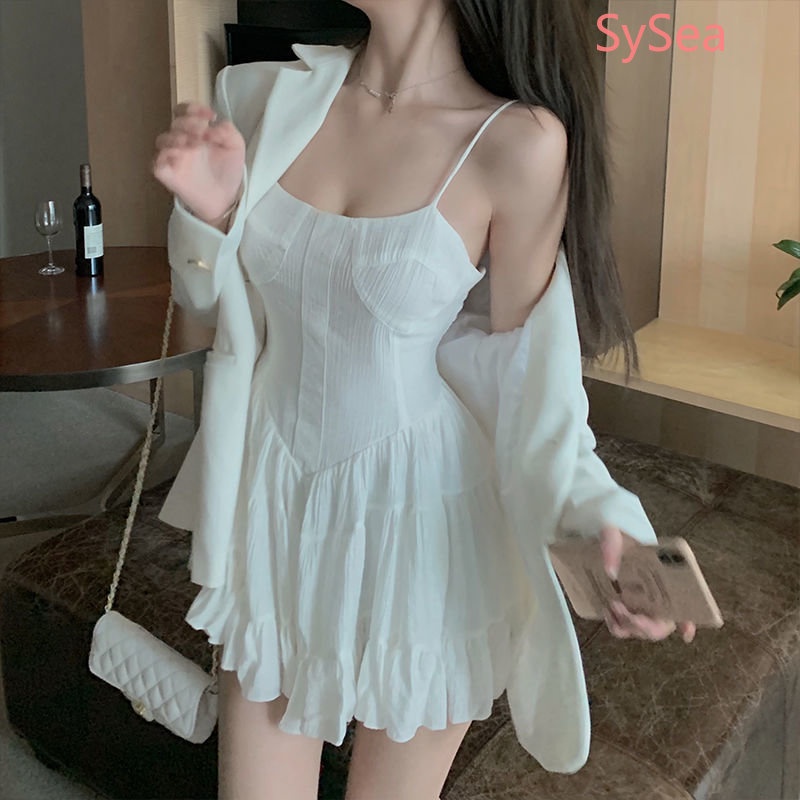 Đầm Dây Mini Thời Trang Mùa Hè Pháp Quyến Rũ Dành Cho Nữ