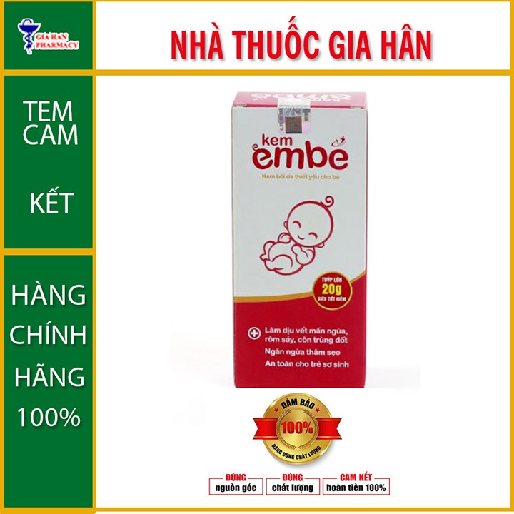 Kem Em Bé - Làm dịu vết mẩn ngứa, rôm sẩy, côn trùng đốt- tuýp 20gram