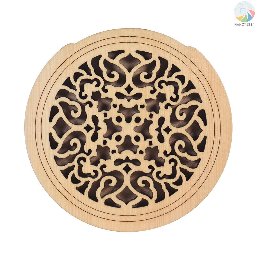 ♫Guitar Wooden Soundhole Sound Hole Cover Block Feedback Buffer Spruce Wood for EQ Acoustic Folk Guitars