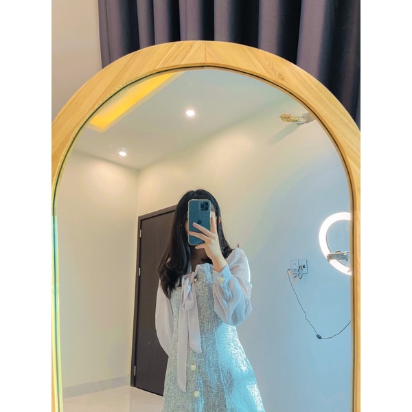 Váy dạ tweed dài tay công sở