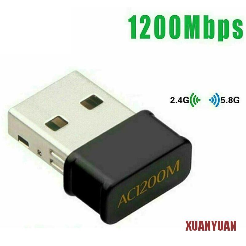 Usb Wifi Không Dây 802.11ac 1200mbps Dual Band 2.4g